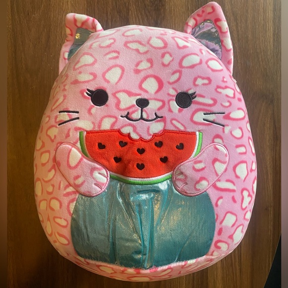 Squishmallow Dalha the Cat with watermelon 12” plush - Picture 1 of 3